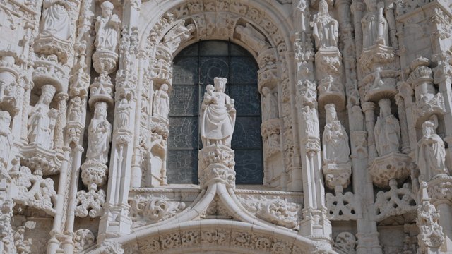 The ancient sculptures of the Jeronimos Monastery