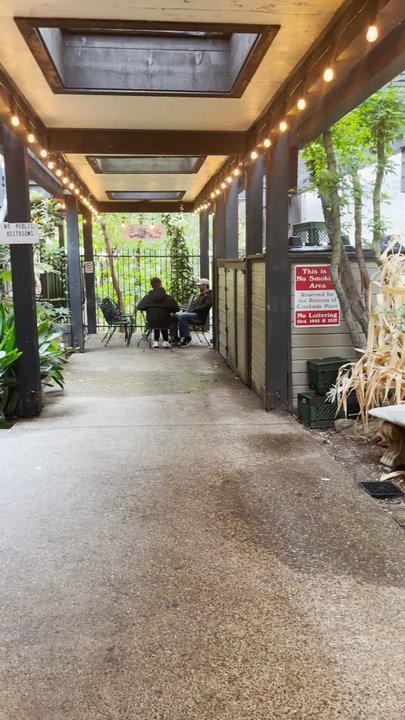Timmy's Brown Bag - Covered alleyway. Pretty cute imo - Sandwiches Near Me - Placerville, California