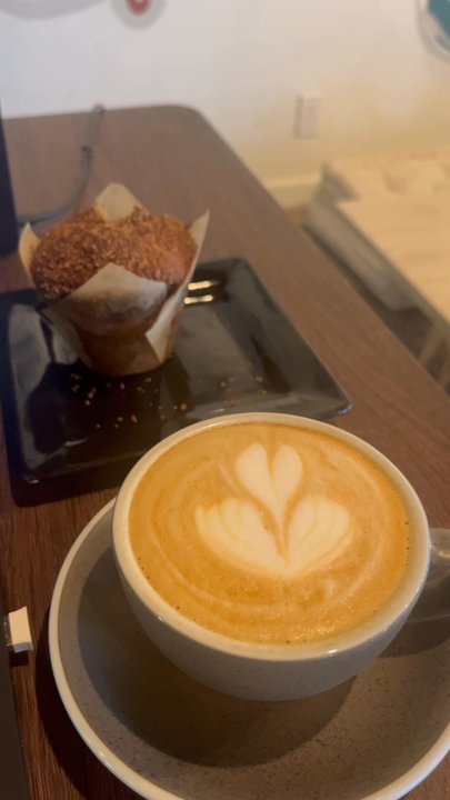 A 2nd Cup - Cappuccino and banana muffin - Coffee & Tea Near Me - Houston, Texas