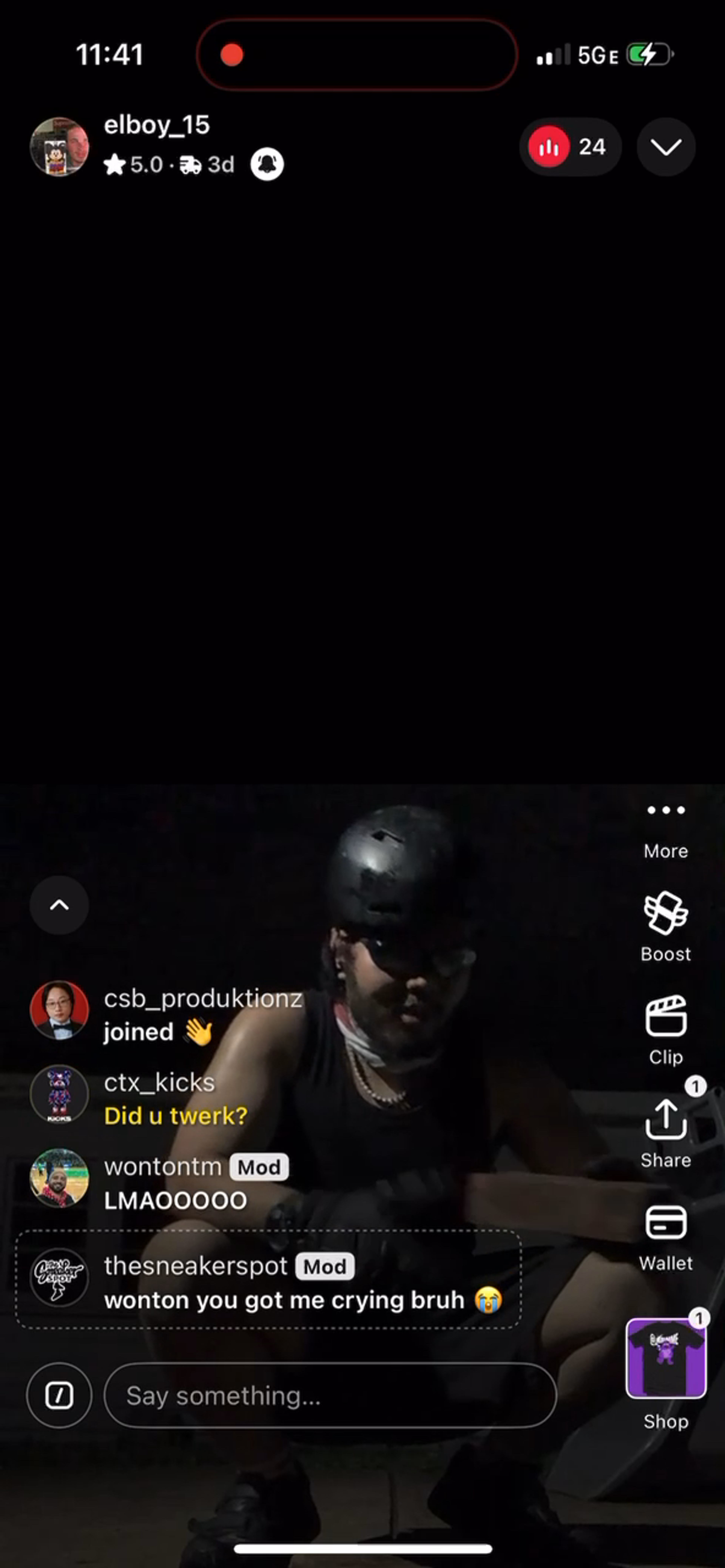 Thumbnail for live show