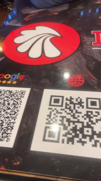 Mr Broast - Most of the tables are decorated with the restaurant name and QR codes - Halal Near Me - Lombard, Illinois