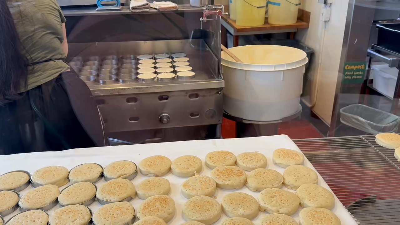 The Crumpet Shop - Making some crumpets! - Bakeries Near Me - Seattle, Washington