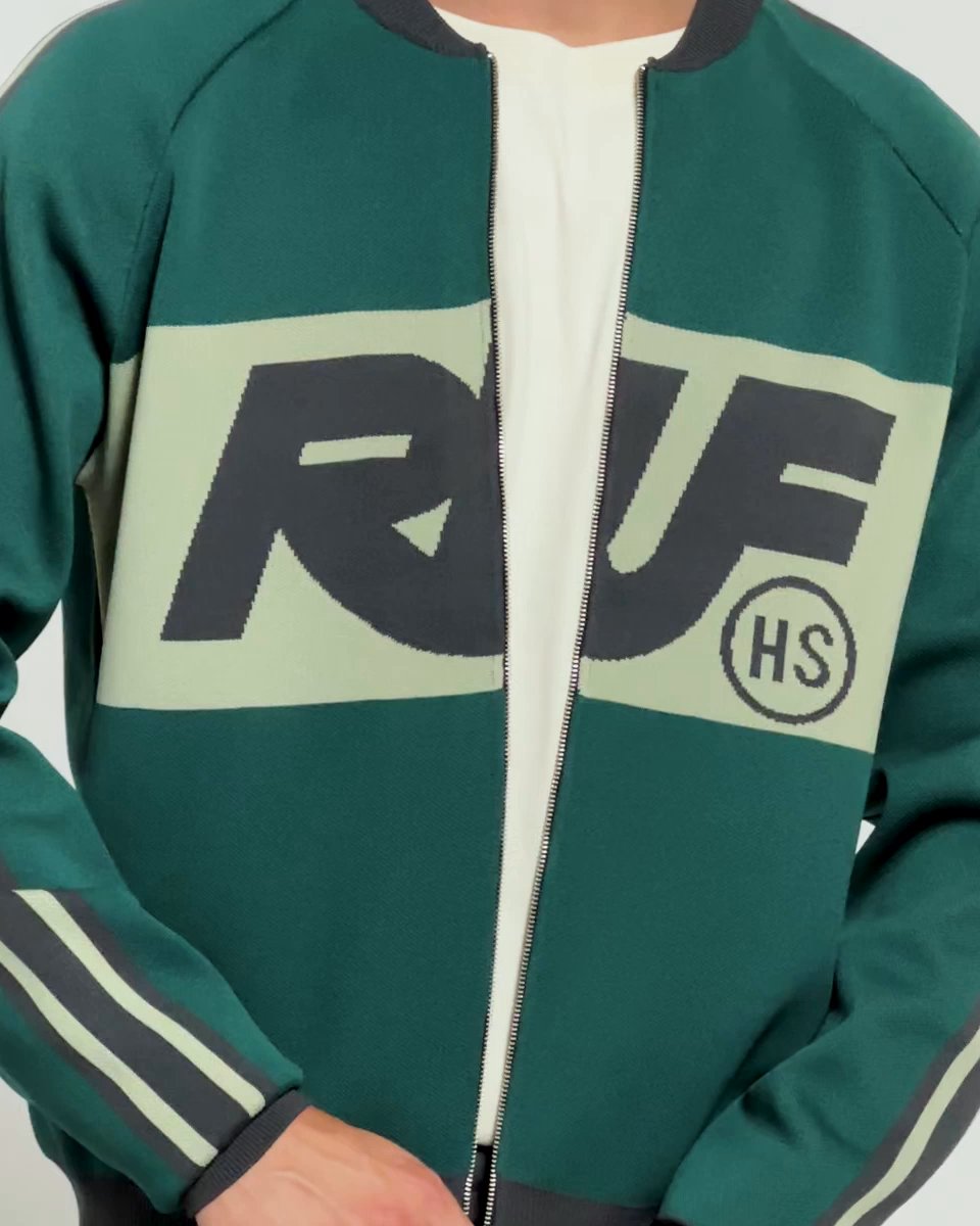 RUF x Highsnobiety – Knit Blouson Green - Bomber Jackets - Green - Video 3