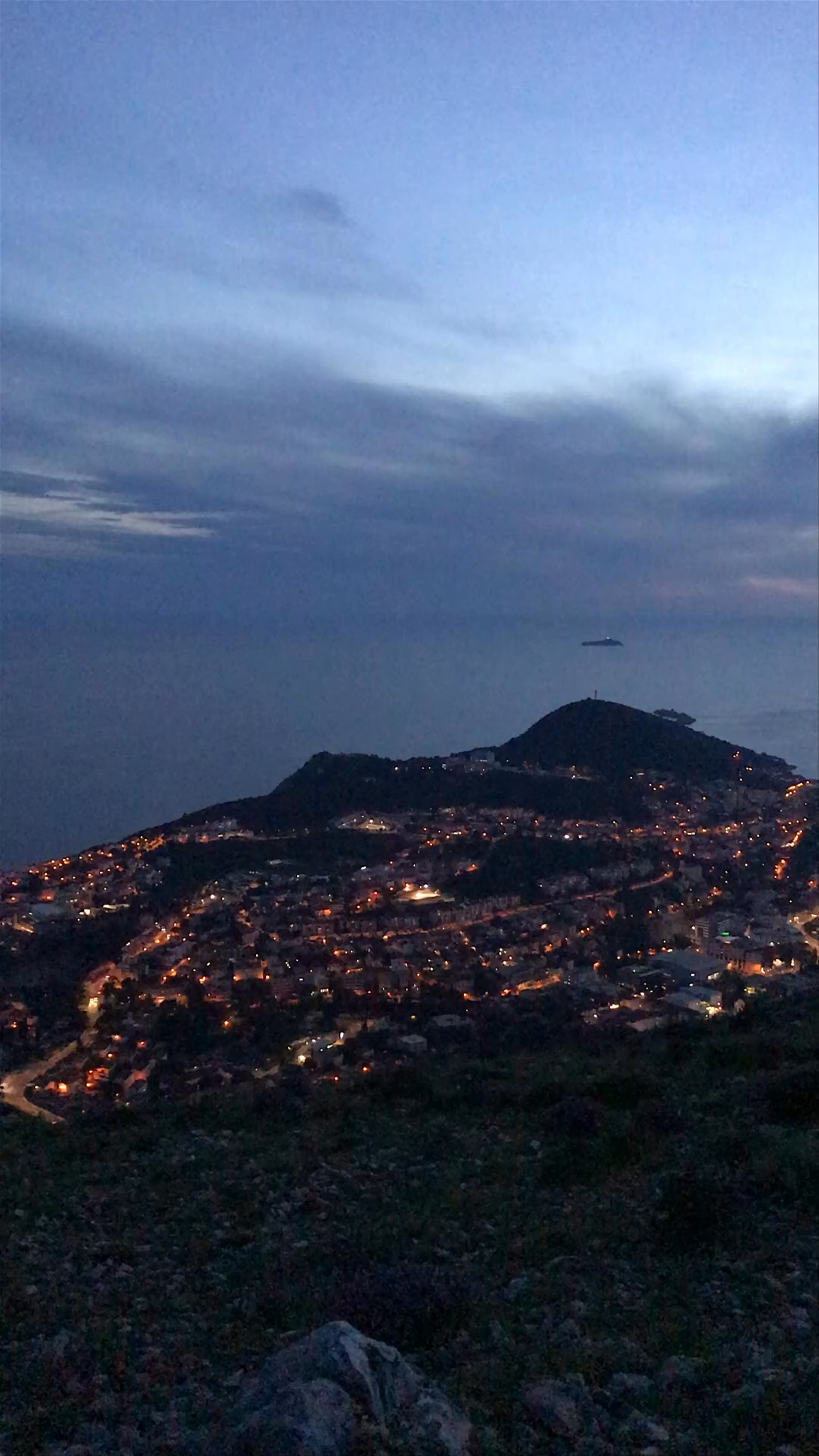 Sunset Views from Mount Srđ Over Dubrovnik, Croatia