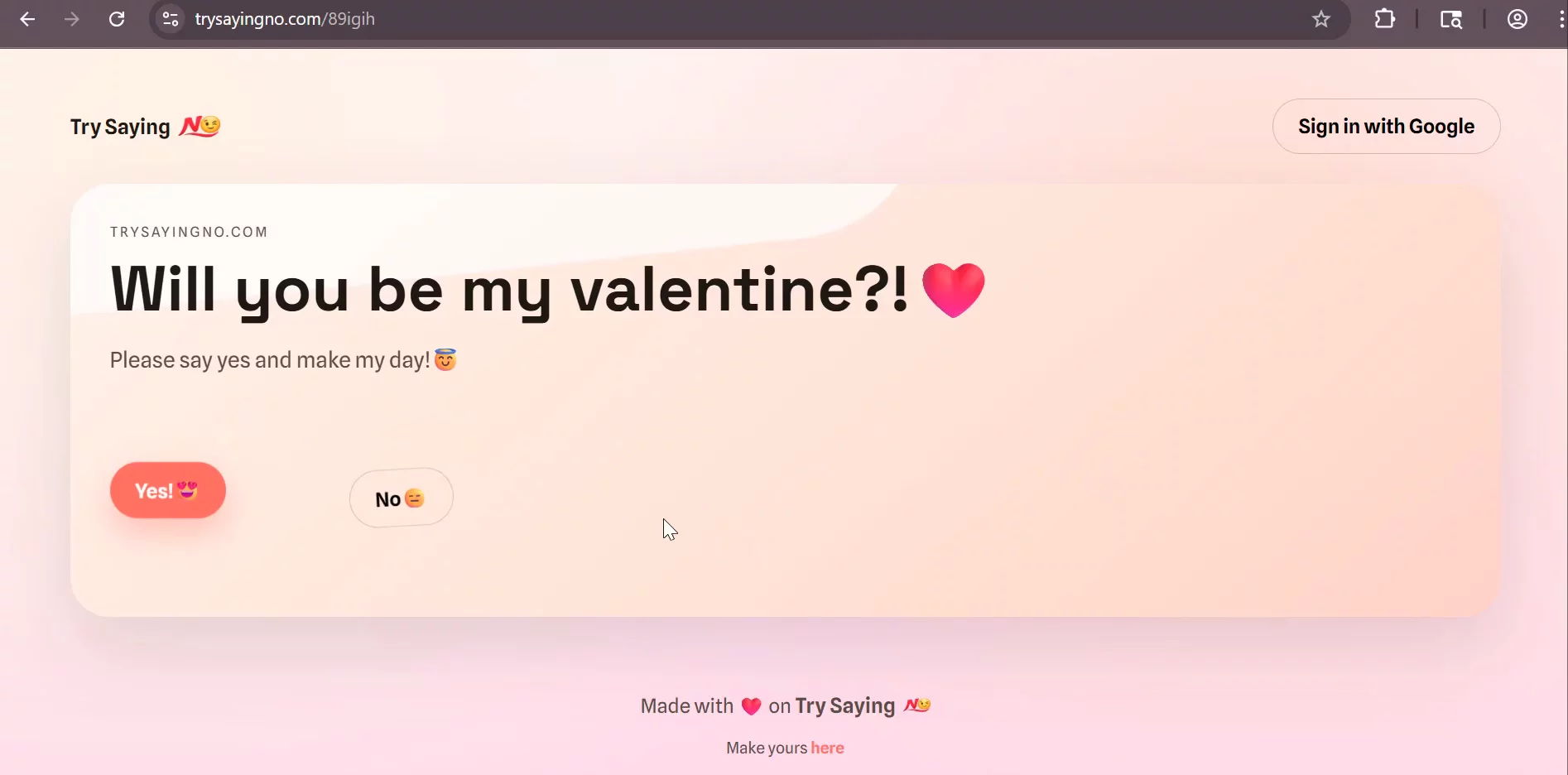 Try Saying No image 1