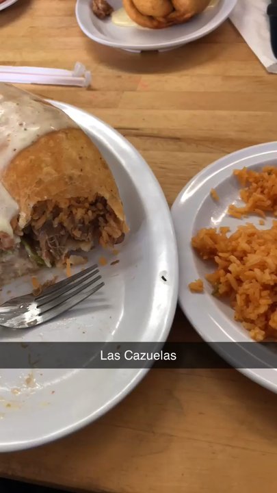 Las Cazuelas - Beef chimichanga Rice and Chicken Tamale best place for real Mexican food authentic the real Deal - Mexican Near Me - Orlando, Florida