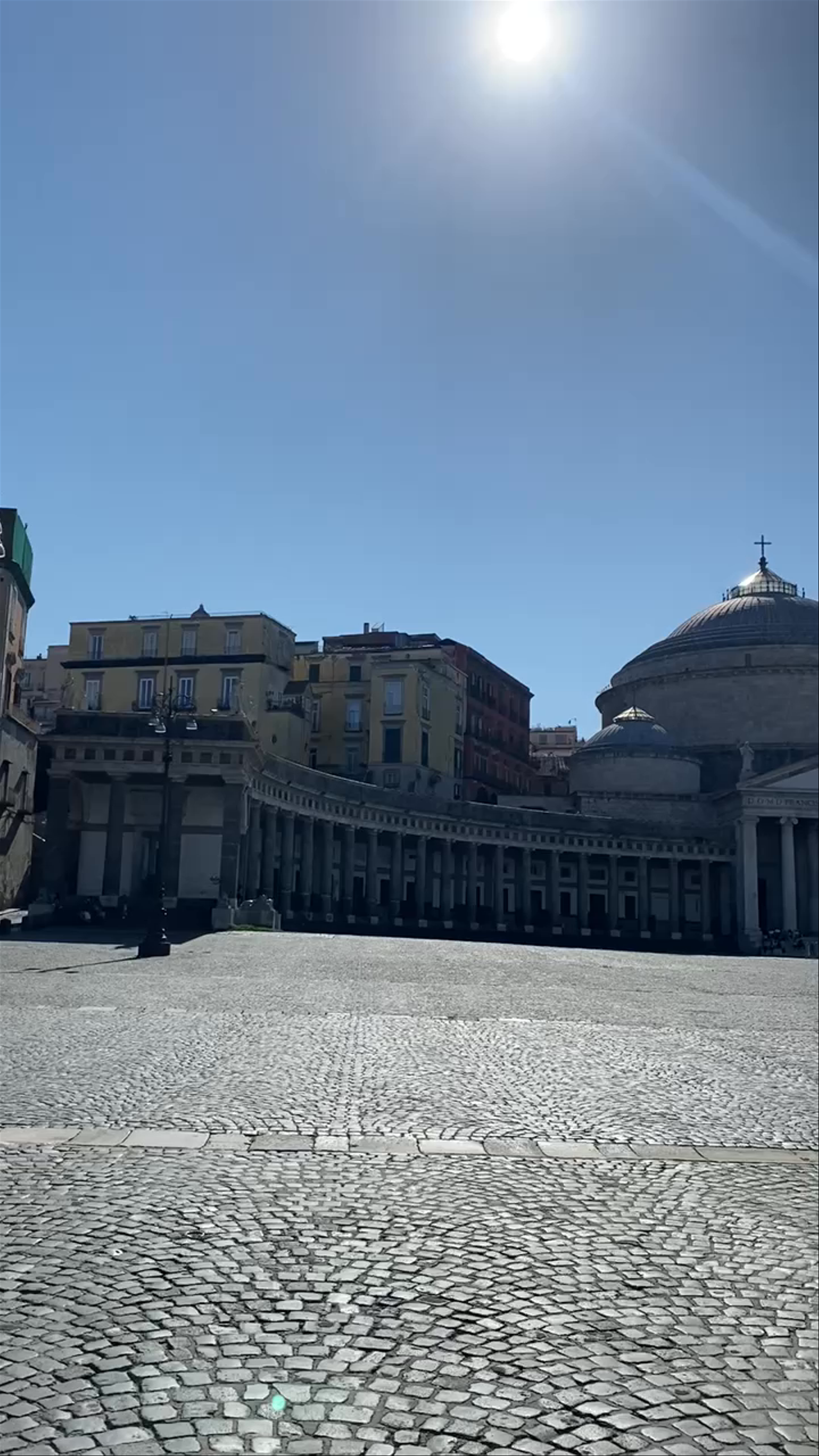 Piazza del Plebiscito: Iconic Naples Landmark Under the Radiant Sun