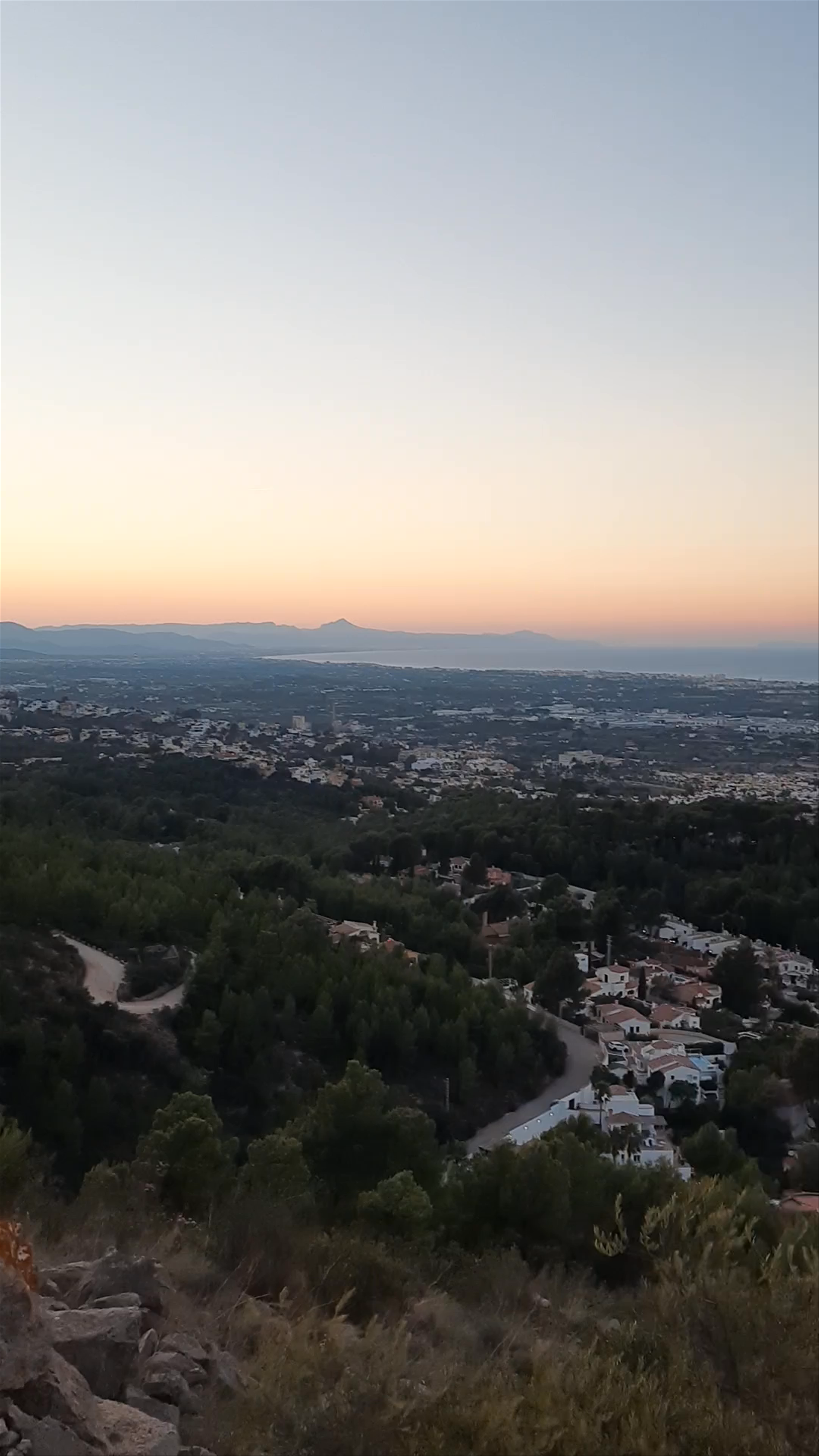 Sunset Panoramic Views from Montgó, Spain