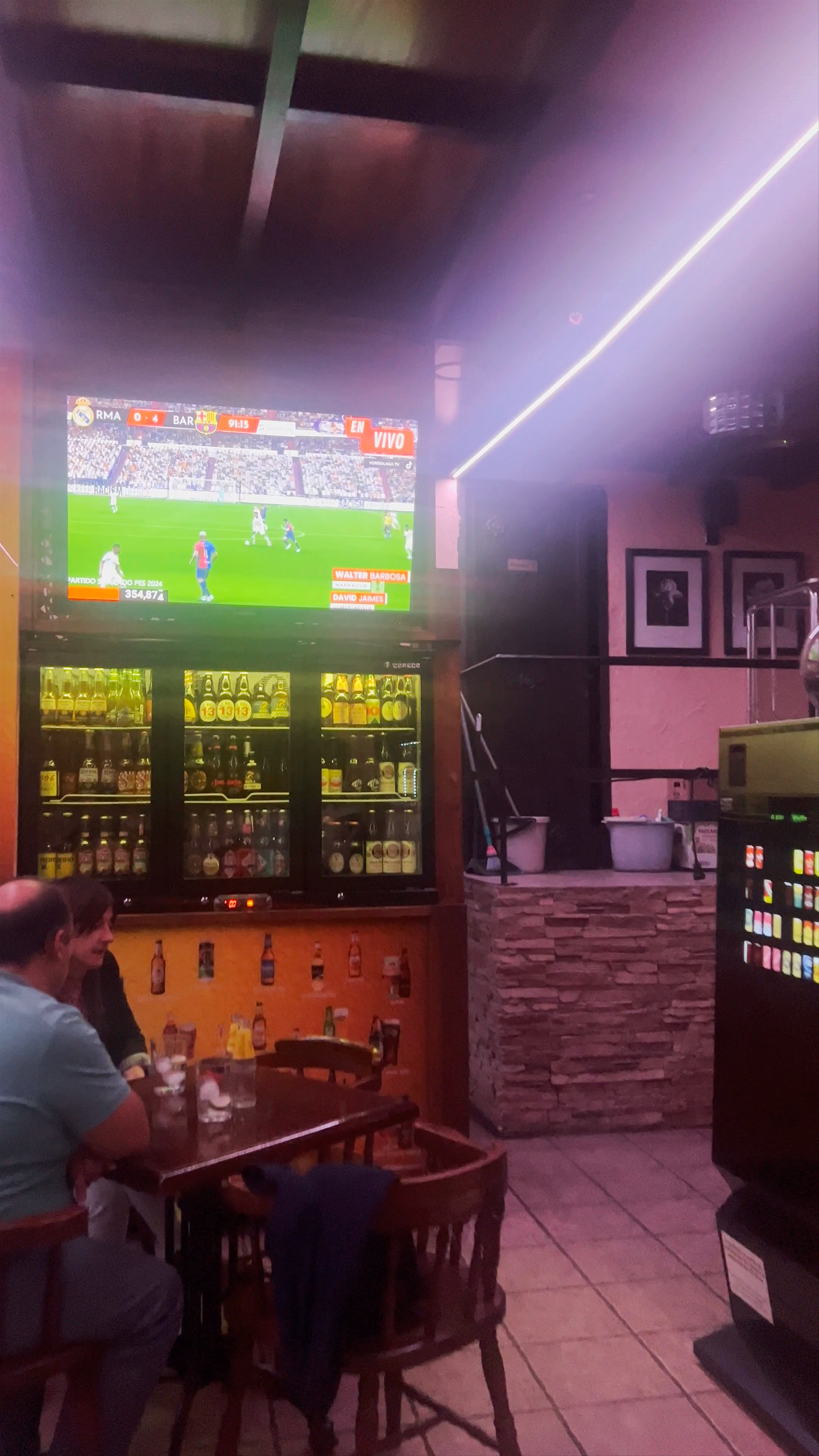 Lively Football Match Viewing at Cafetería Coliseum Archena