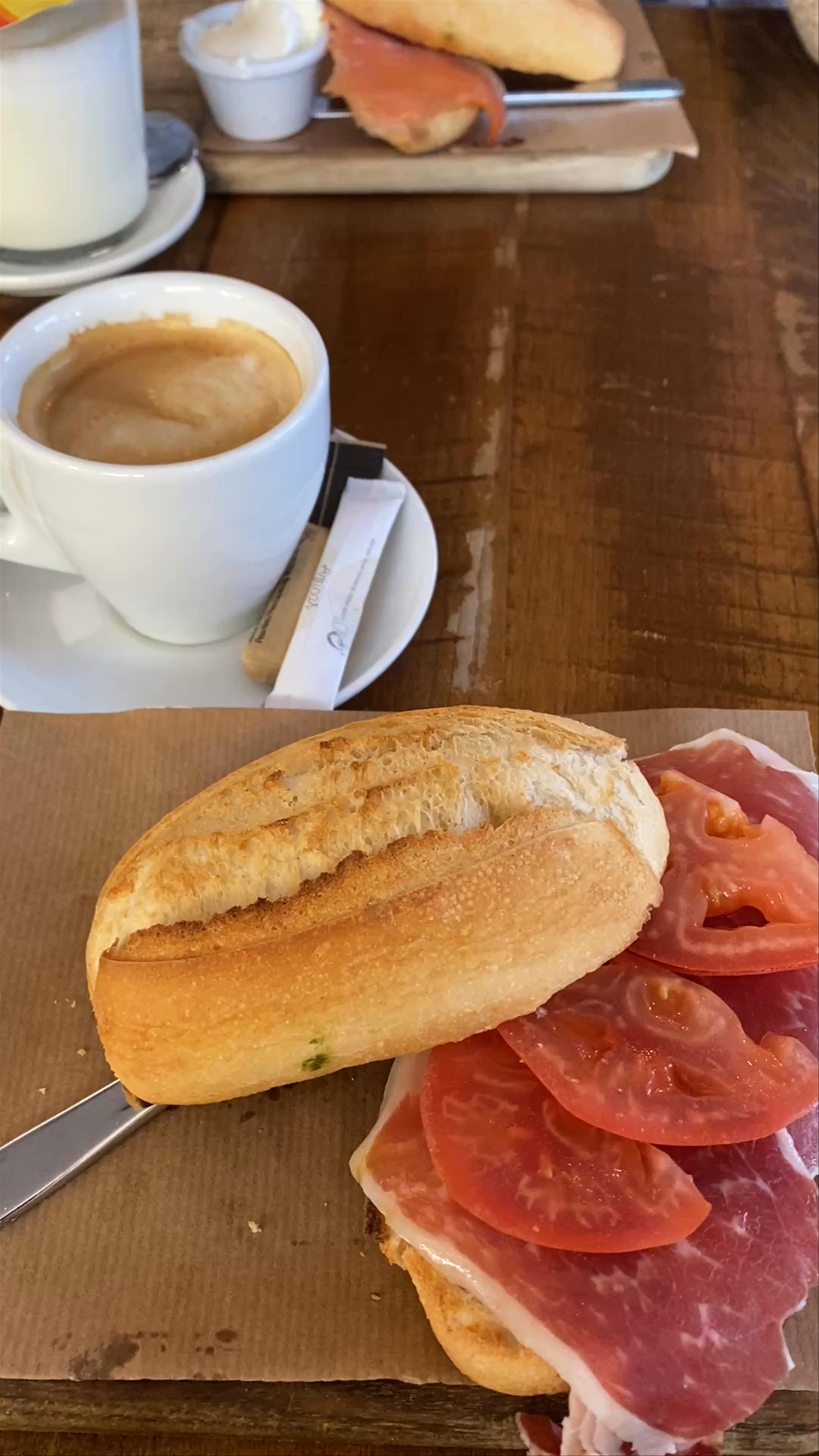 Cozy Morning Breakfast at a Local Café in Sevilla