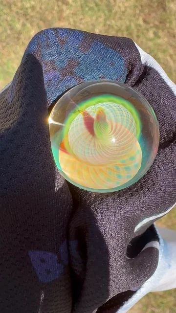 Preview pic of Green forest glass marble