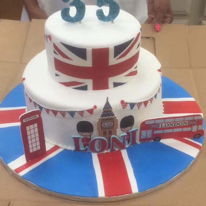 Denise's Delicacies - British Theme Birthday Cake - Bakeries Near Me - Philadelphia, Pennsylvania