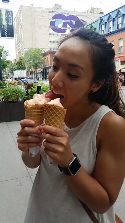 Ripples - Amy T. with the double fist - Ice Cream & Frozen Yogurt Near Me - Montreal, Quebec