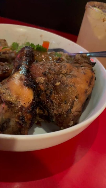 Hogan's - Jerk chicken with peas and rice cooked perfectly - Bars Near Me - Clarkston, Washington