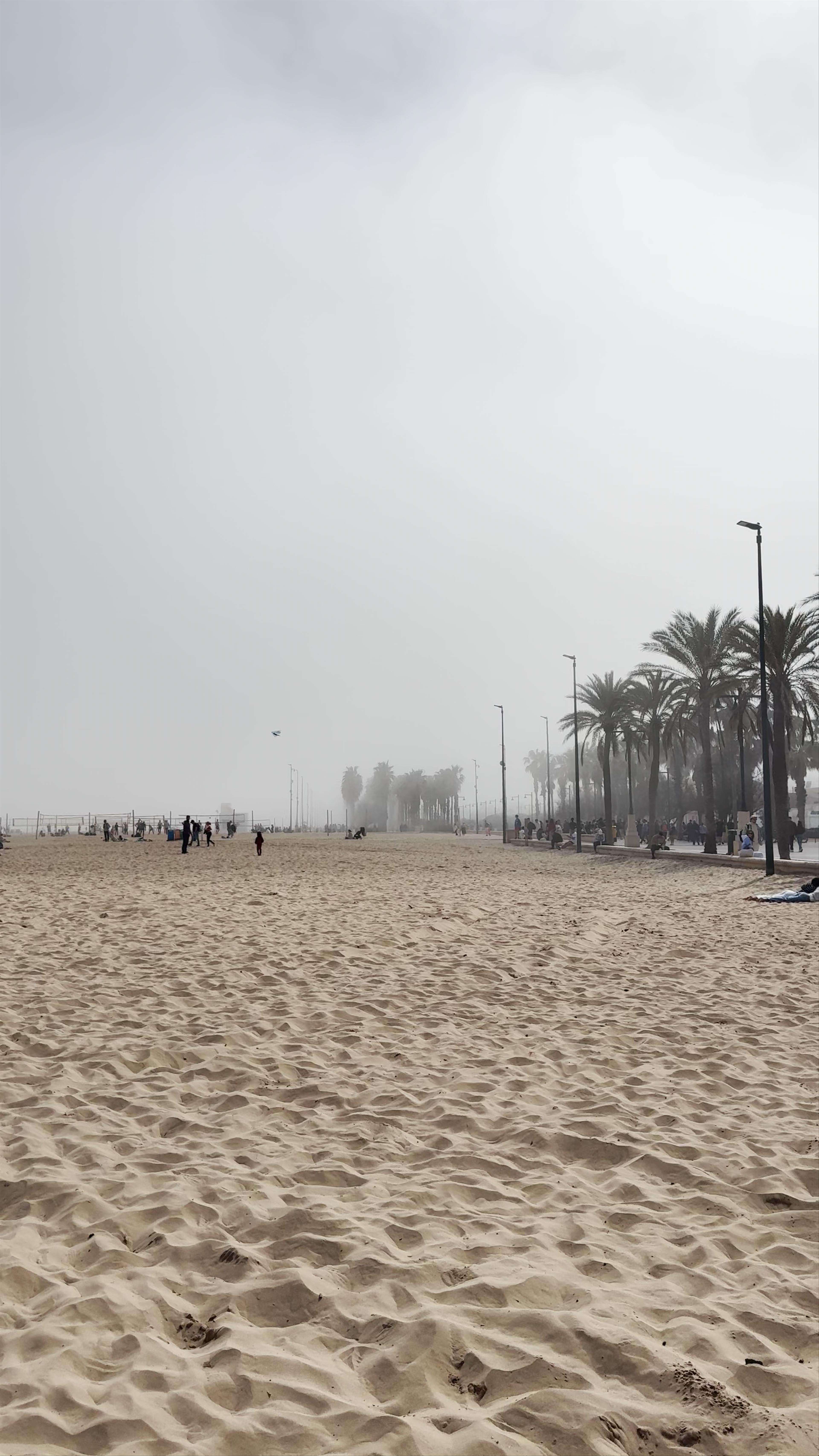 Malvarrosa Beach: Misty Coastal Escape in Valencia, Spain