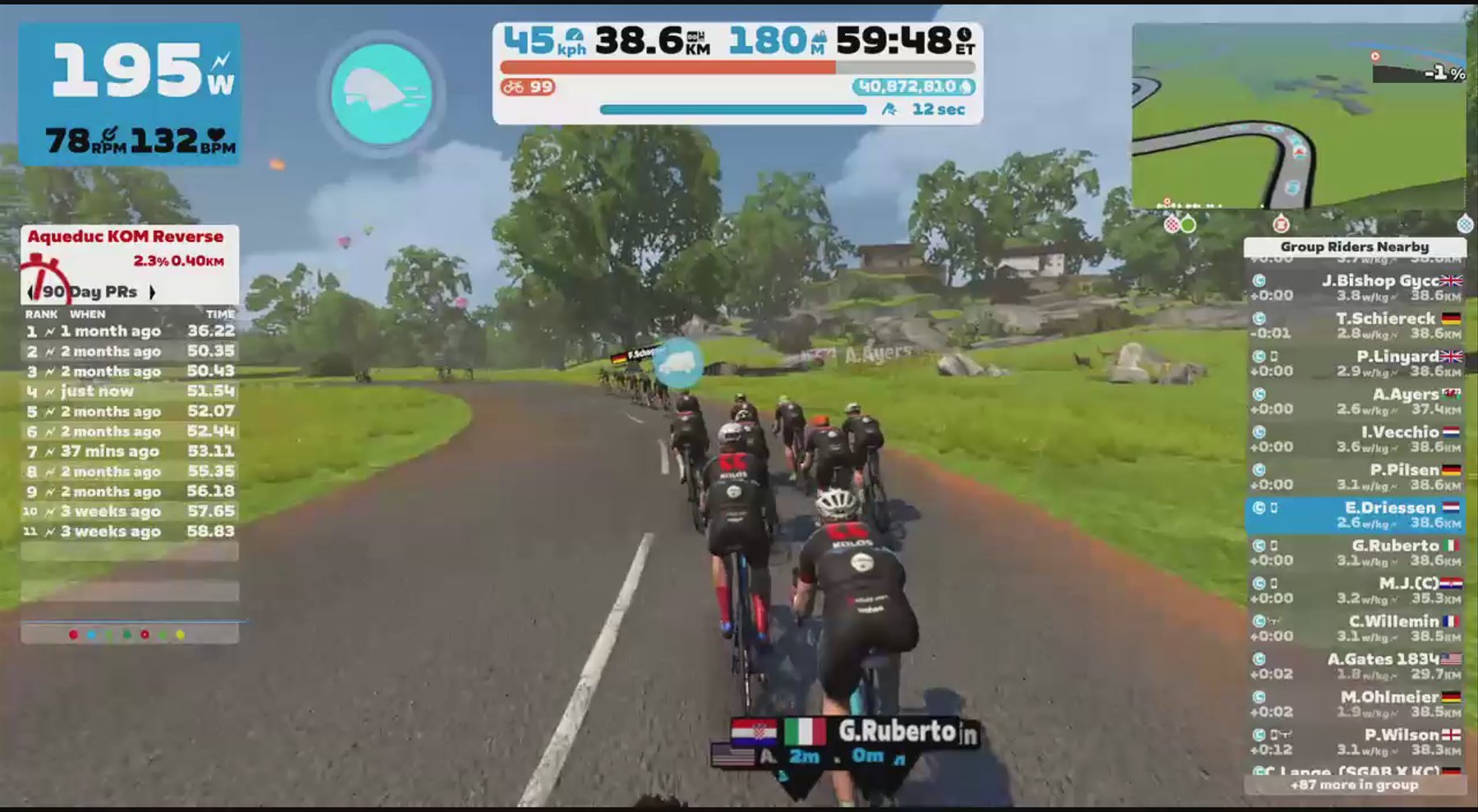 Zwift - Group Ride: The Tour 21 Tuesday Social (C) on R.G.V. in France