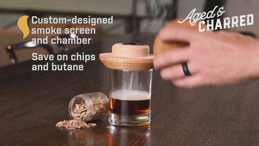 Father's Day Gifts: Whiskey Cocktail Smoker Kit with Torch & Wood Chips