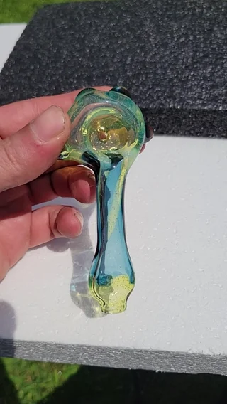 Preview pic of Cfl reactive color drip spoon.  Sunset slyme and crystal bliss