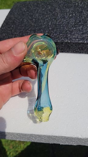 Preview pic of Cfl reactive color drip spoon.  Sunset slyme and crystal bliss