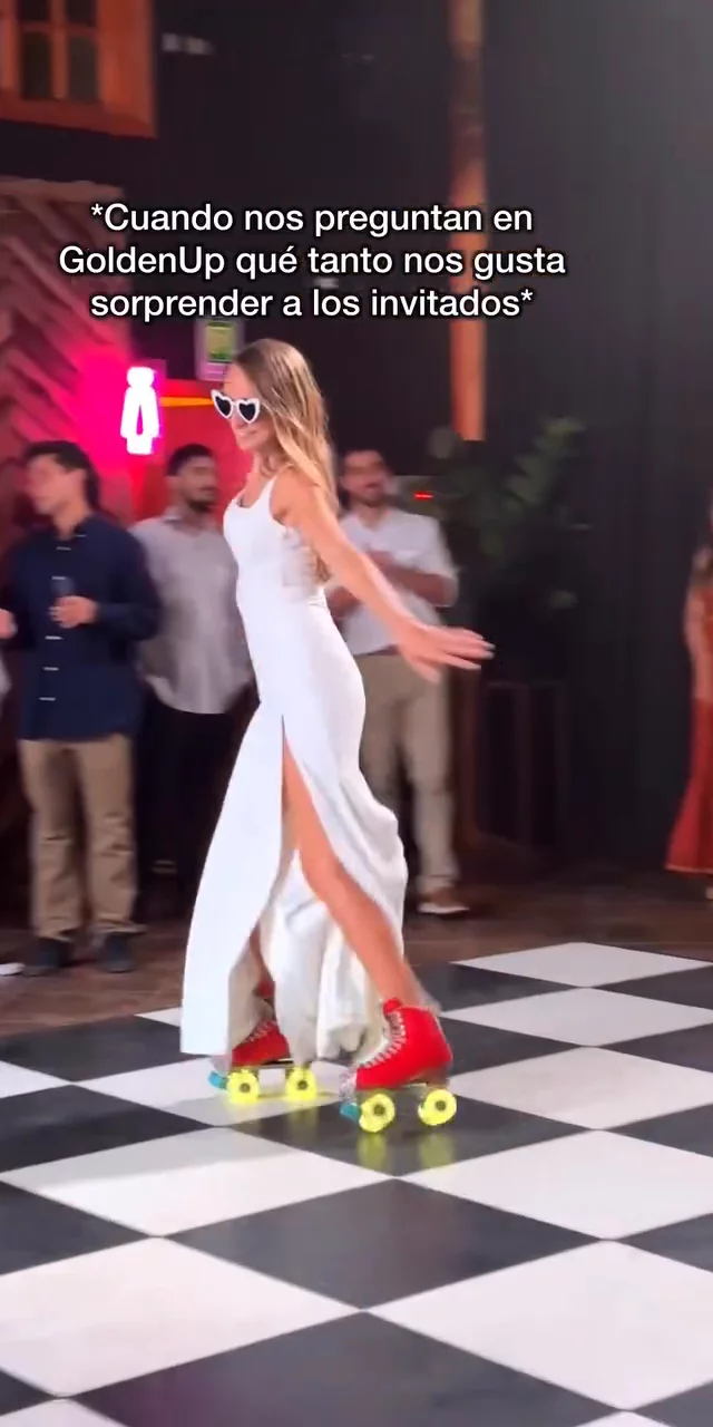 Novia en patines!