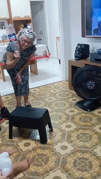 is this grandma a secret rockstar or just a whitney super fan?