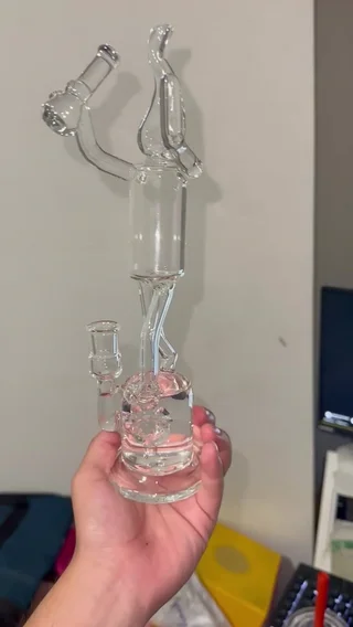 Preview pic of Hitman Glass Figure holding a bong