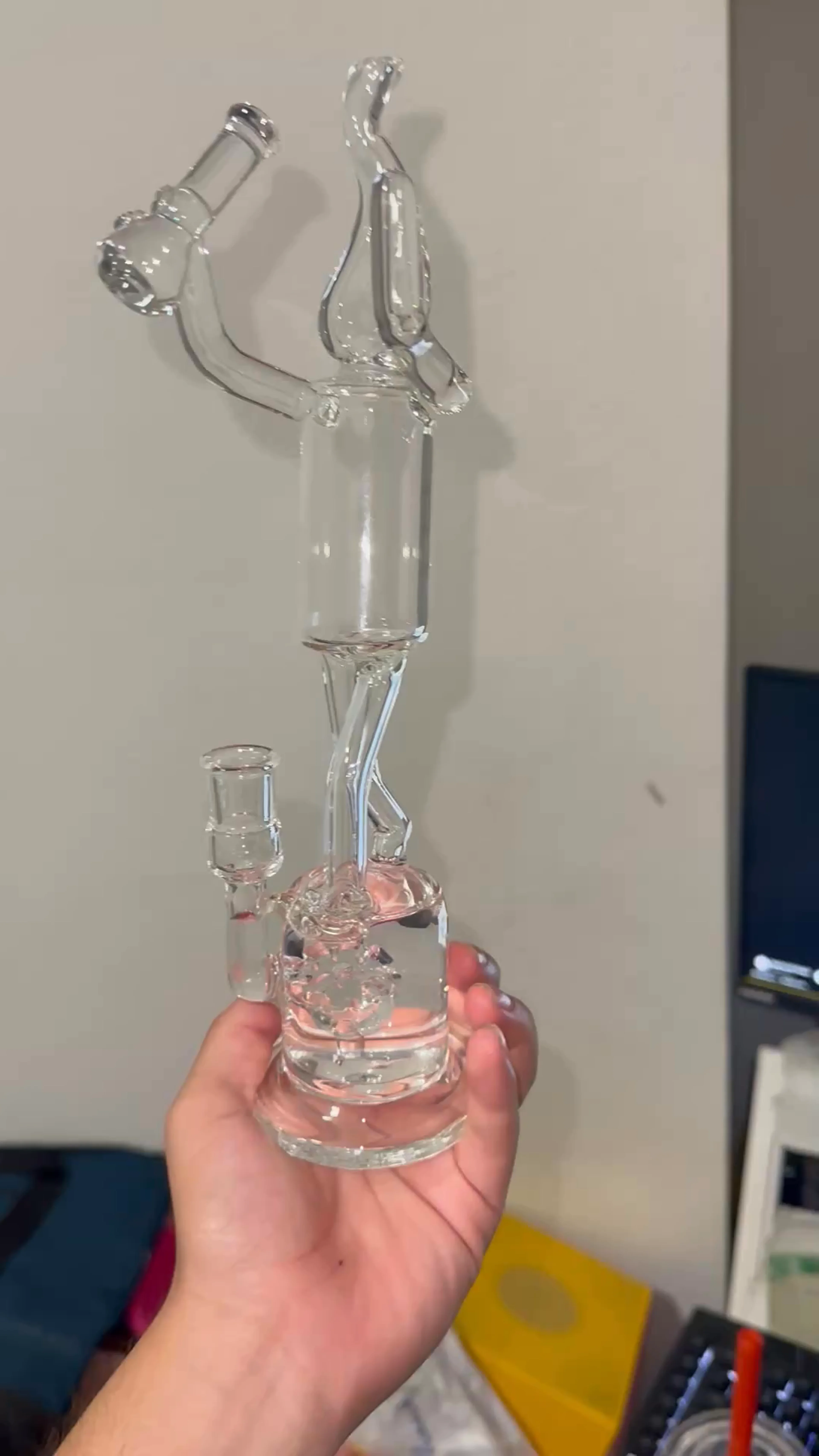 Preview pic of Hitman recycler Glass Figure holding a bong