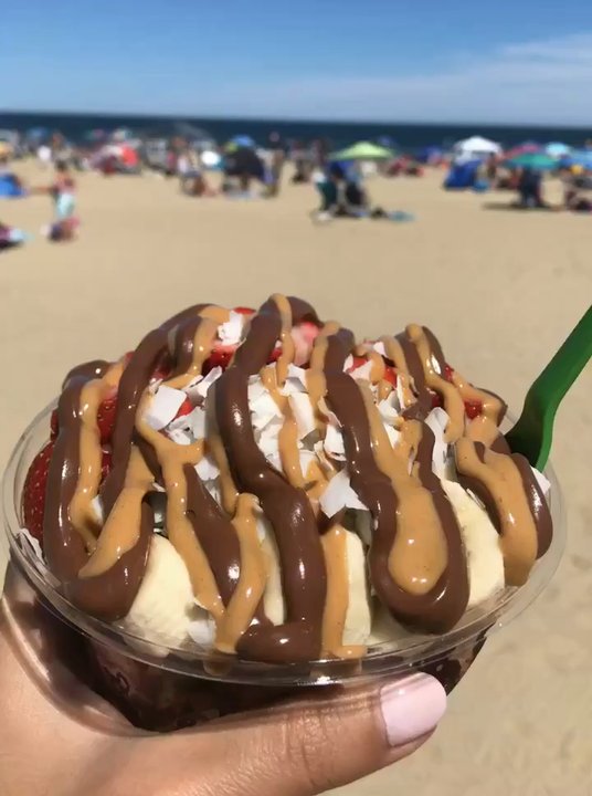 Playa Bowls - Nutella bowl with peanut butter - Juice Bars & Smoothies Near Me - Asbury Park, New Jersey