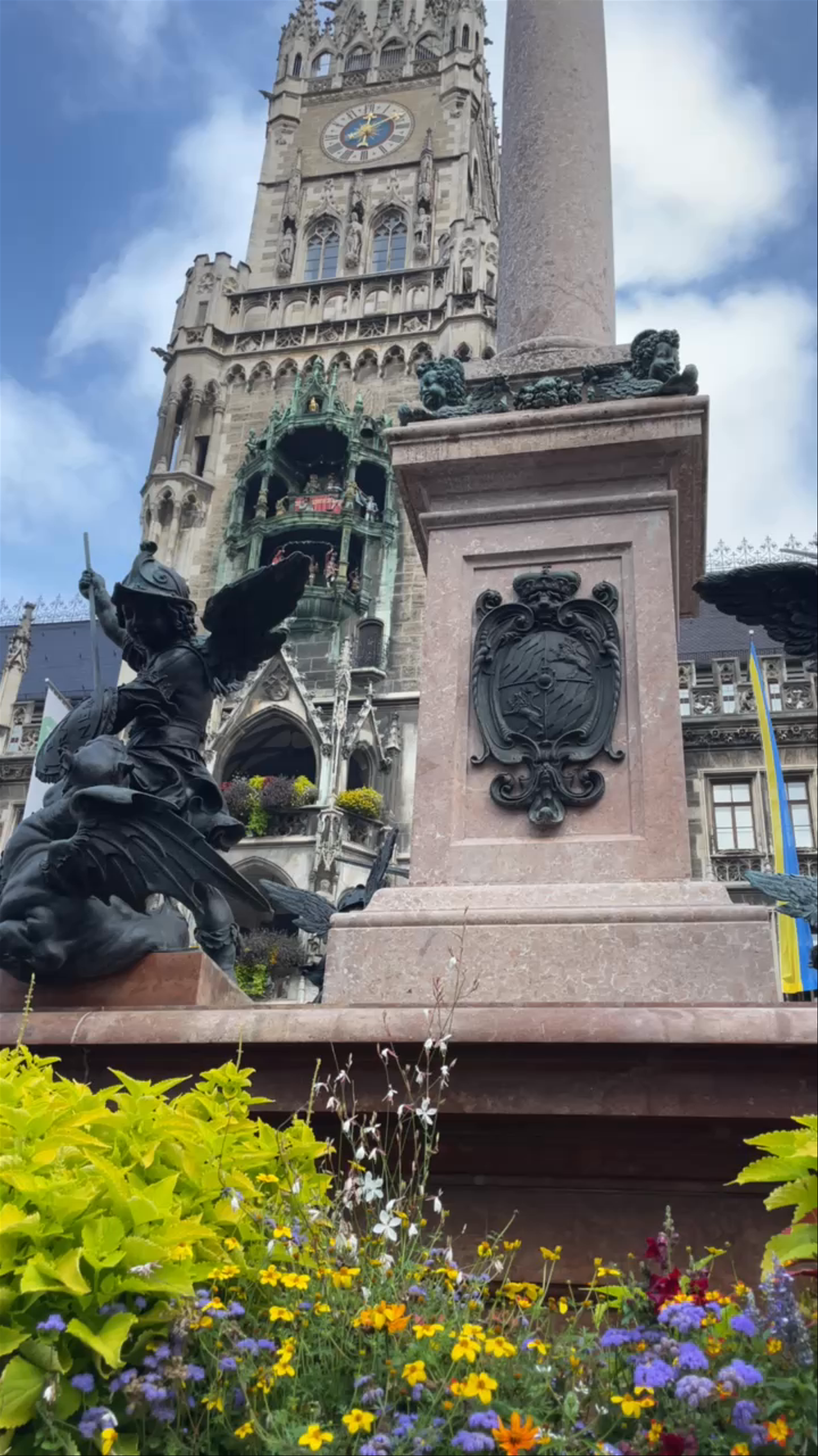 Marienplatz Munich: Gothic Glory and Floral Splendor