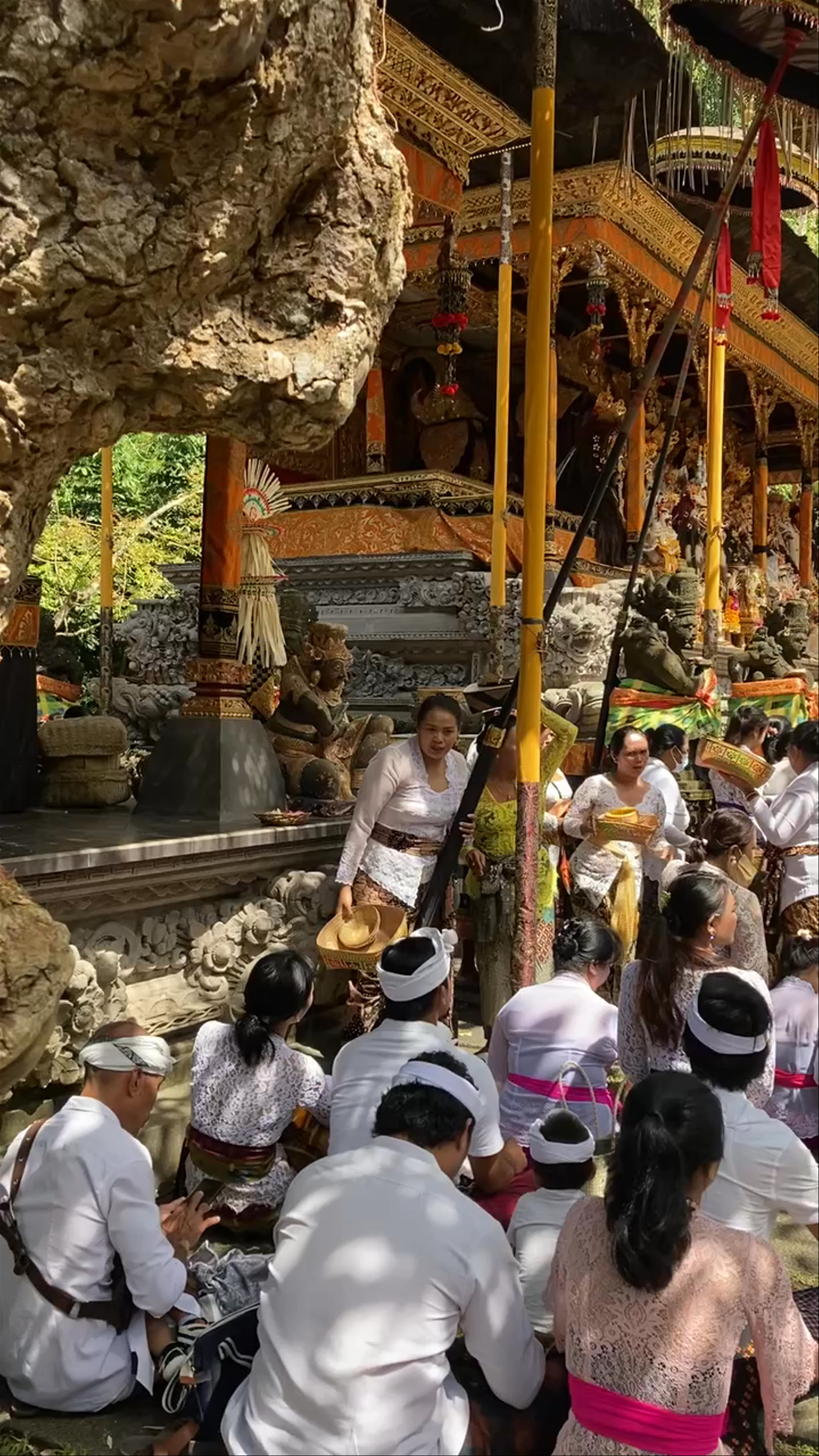 Sacred Ceremony at Pura Gunung Lebah in Ubud, Bali