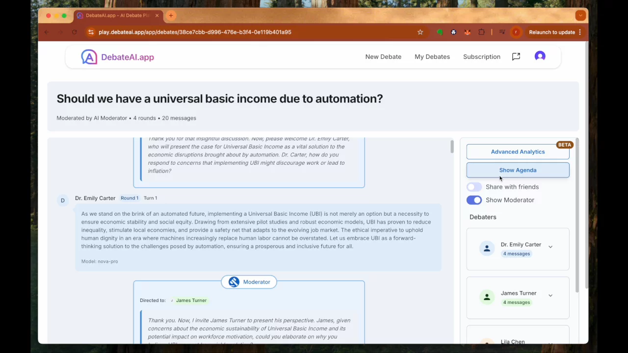 DebateAI.app - Watch AI Models Debate image 1