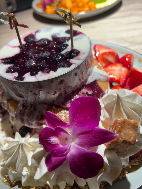 Bistrology - Omelette Paisa and Pancakes Berry Melt - Coffee & Tea Near Me - Lafayette, Louisiana