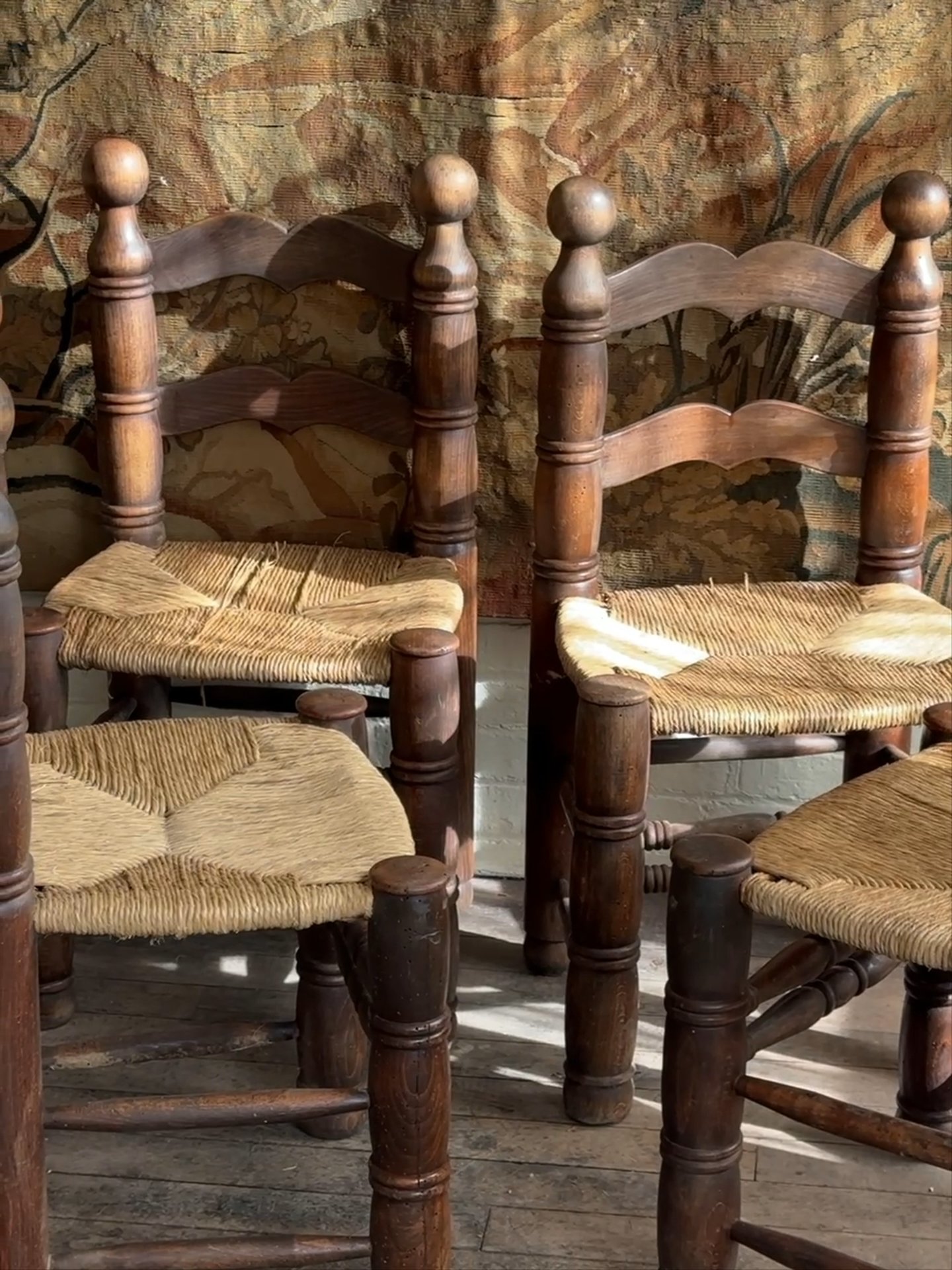 Brutalist French Chairs (Set of 4)