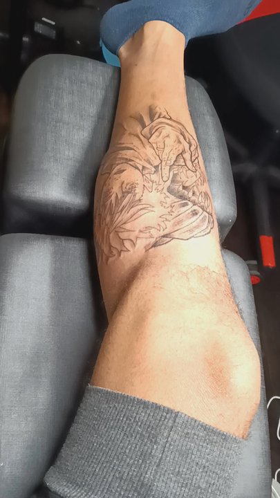 Inky Palmtrees Tattoo - Yuta & Rika - Tattoo Near Me - Braddock, Pennsylvania
