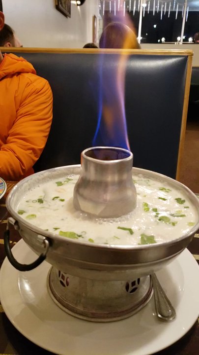 Simply Thai - Coconut soup. If only they had a ladle! - Thai Near Me - Sandy, Utah