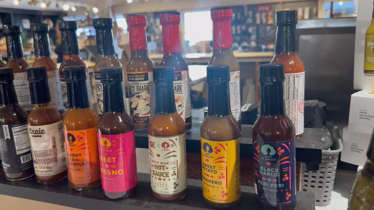 Kitch - My favorite part, different hot sauces to choose from - Kitchen Supplies Near Me - Mystic, Connecticut