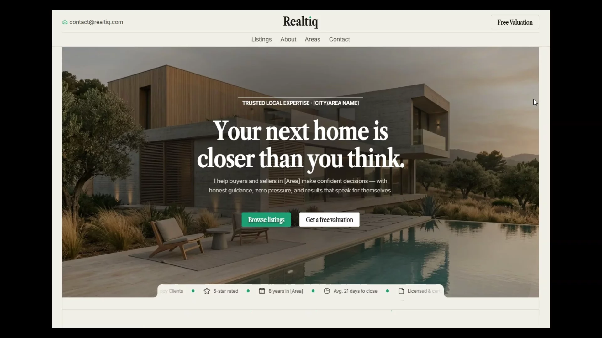Built this scroll transition for Realtiq — the hero image morphs into the same rounded shape as the listing cards below 🎬Small touch but it ties the whole page together.Worth keeping or too much? 👀