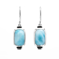 Larimar Sterling Silver Brie Wire Earrings Marahlago Jewelry 