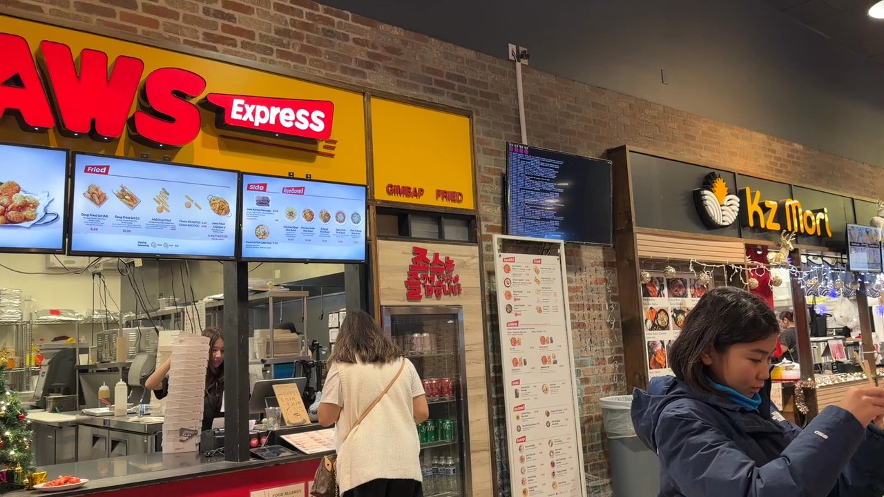 Moobongri - View of the food court inside Hmart - Korean Near Me - San Diego, California