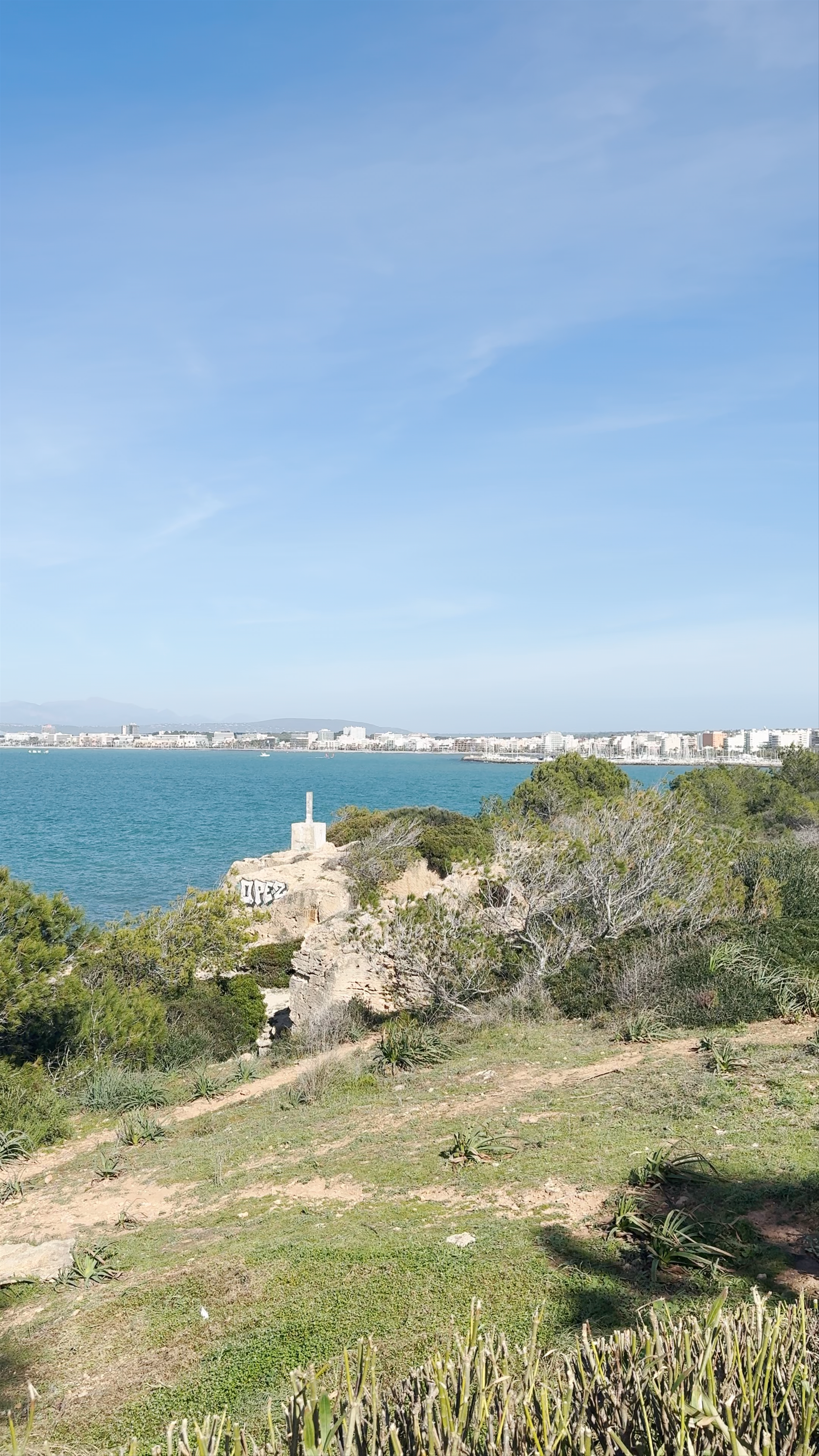 Scenic Coastal Views from Mirador Son Verí Nou in Llucmajor, Spain