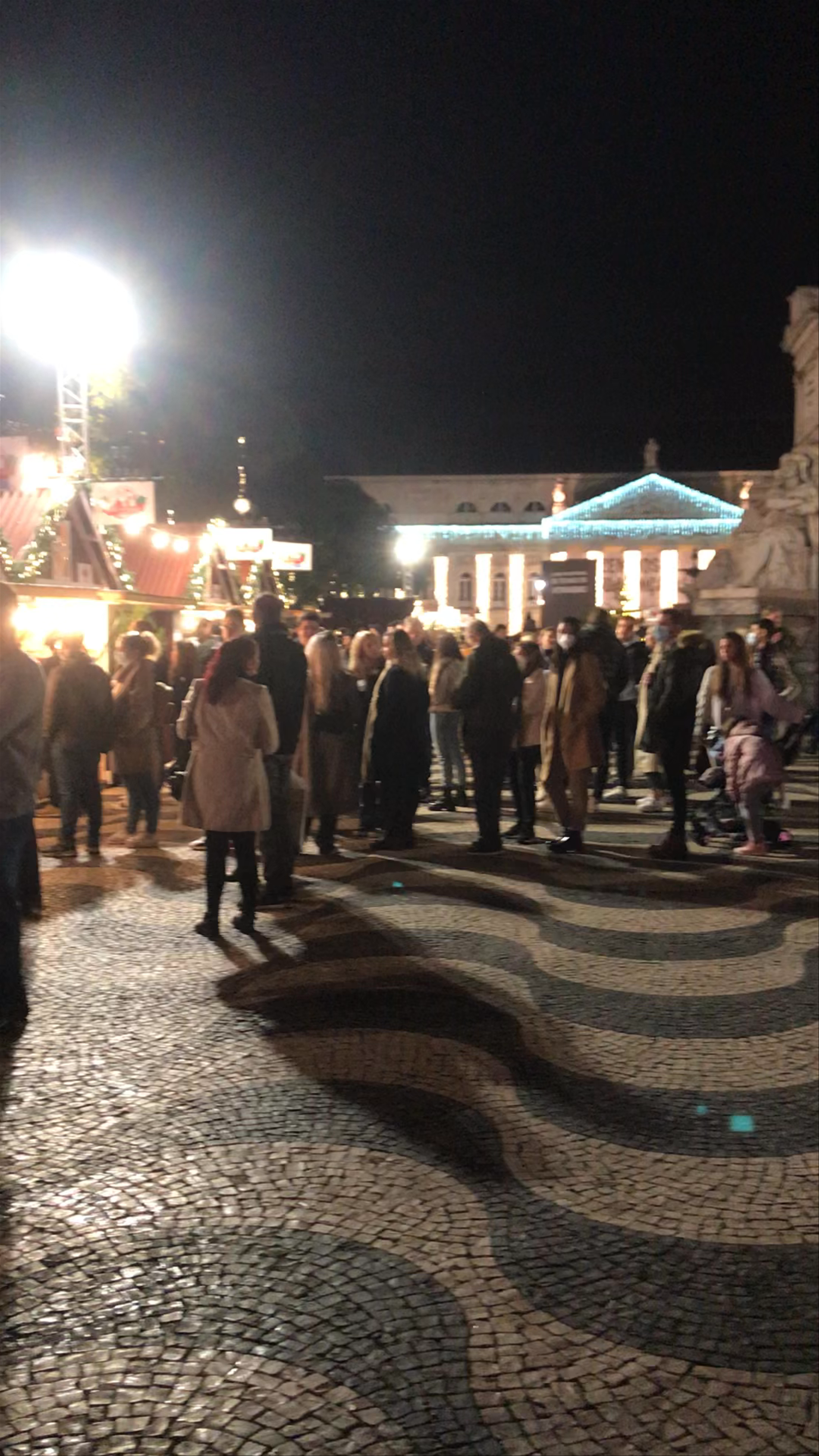 Festive Night Market at Praça do Rossio, Lisbon