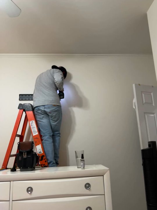 Brute Electric - Mount TV & adding receptacle behind the TV for hidden cables. - Electricians Near Me - Riverside, California