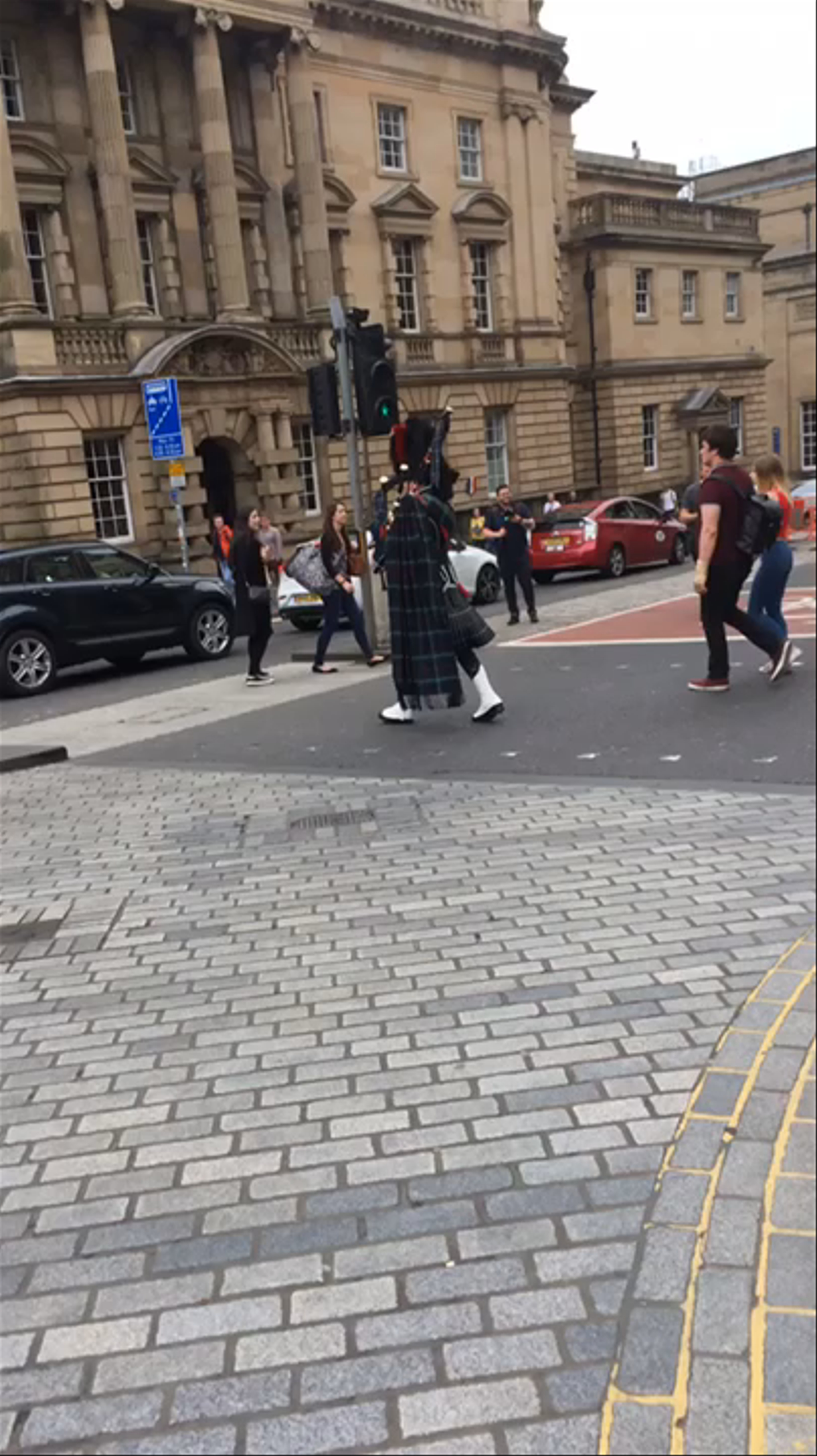 Wedding Celebration and Street Life on the Royal Mile, Edinburgh