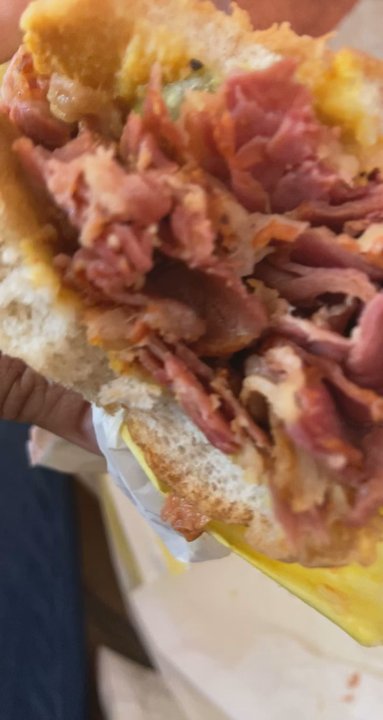 Daglas Drive In - Look at how loaded this delicious Hot Pastrami Sandwich comes - Burgers Near Me - Winnetka, California
