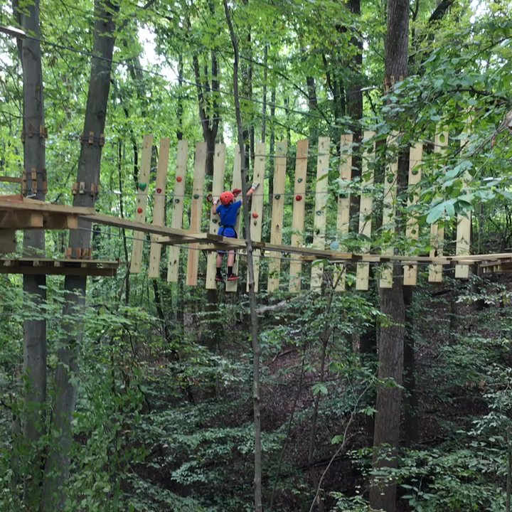 Explore Park - Ask what he wanted for his birthday.. he wanted to try treetop quest at explore park.. they are getting exercise and having fun - Campgrounds Near Me - Roanoke, Virginia
