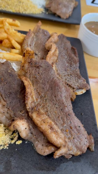 Recanto do Xiru - Picanha with fries, rice, beans and a  crushed cassava side - Coffee & Tea Near Me - South River, New Jersey