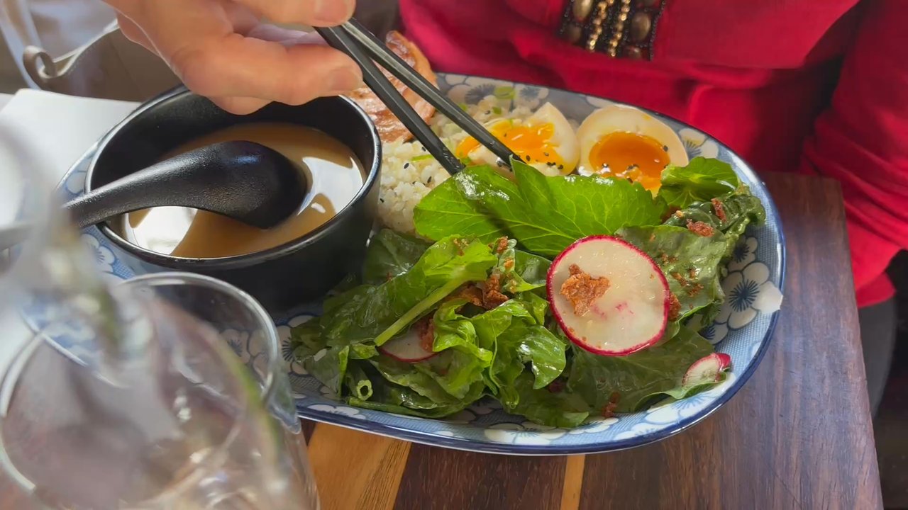 Suzume - salmon lunch set, braised pork lunch set, Salmon Ramen - Ramen Near Me - Brooklyn, New York