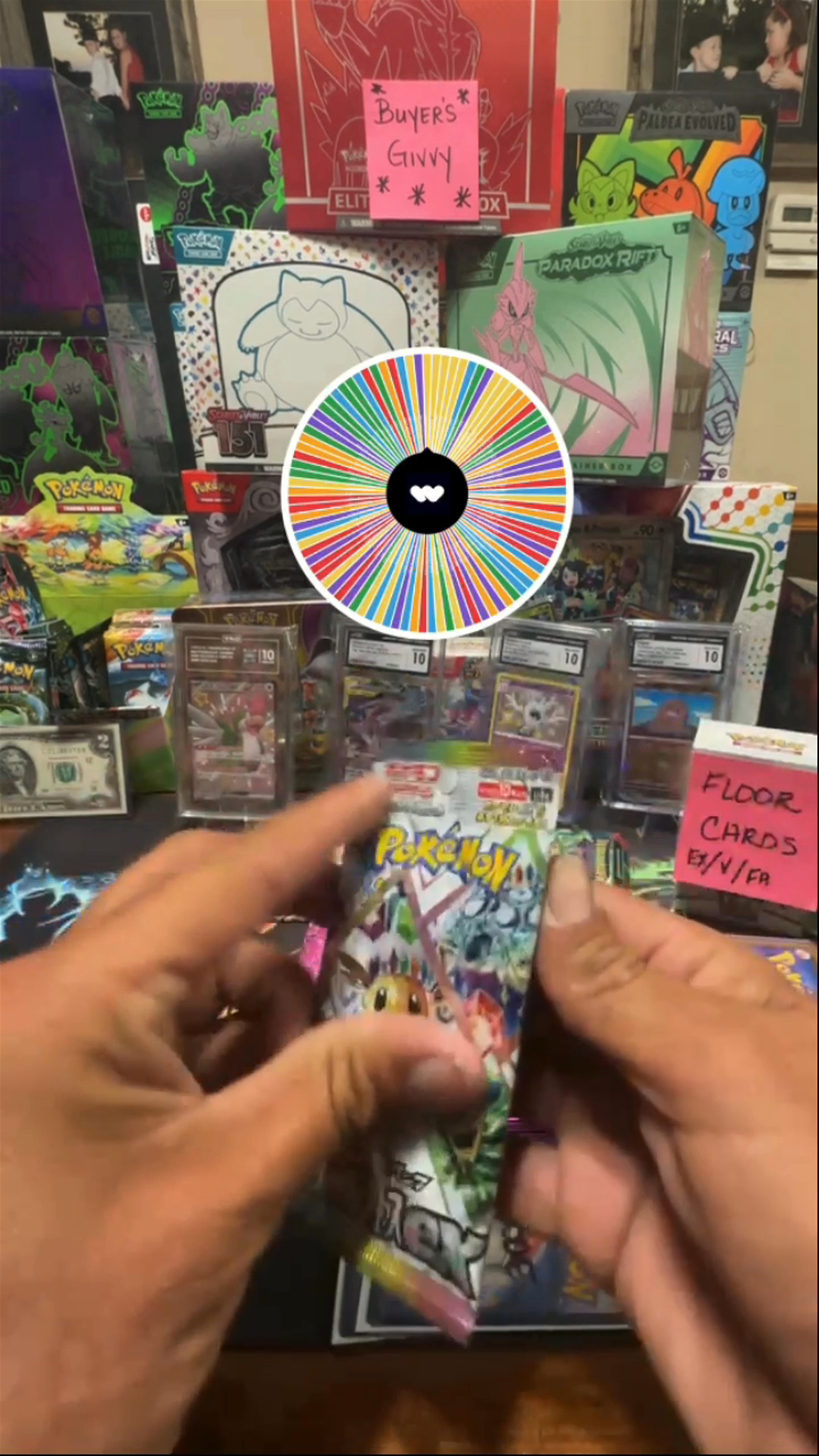 151 ETB CHASE WHEEL GAME + SLABS/TIN/BOXES