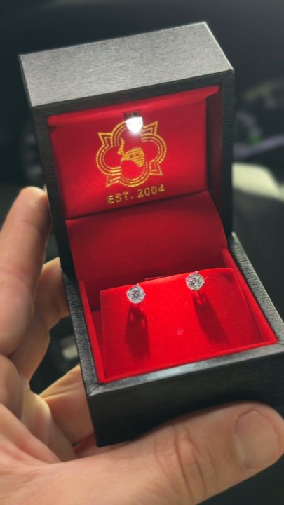 TraxNYC - Lab VS1 E-F color 14k white gold .5 carat each - Jewelry Near Me - Manhattan, New York