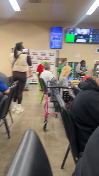 King's Bingo - This was right before the contest to vote  on sweaters in the categories - Bingo Halls Near Me - Webster, Texas